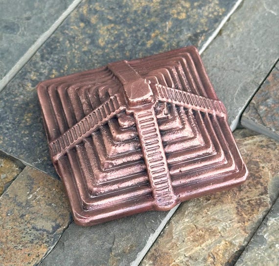 10 oz Pure .999 Copper Pyramid | Hand poured fine .999 copper bullion