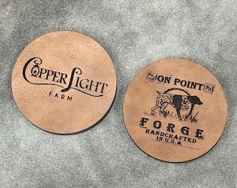 Handmade Custom Logo Boat and Car Coasters - custom made set of two