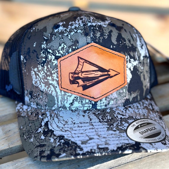 Broadhead Mesh Snapback Trucker Hat Deer Hunting, Bow Season, Bow Hunter,  Deer Hunter, Real Leather Patch Hat - Etsy