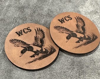 Handmade Flying Duck Boat and Car Coasters - custom made set of two