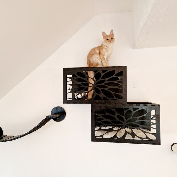 Cat wall furniture , cat wall bridge , cat house , wall cat house , cat wall shelves , cat climbing wall