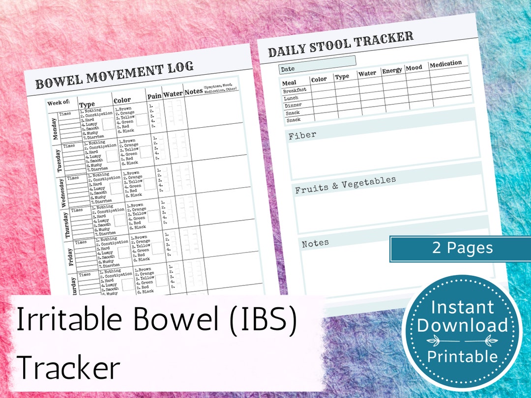 Irritable Bowel Syndrome Printable Poop Chart Logbook IBS - Etsy