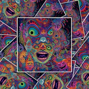 Trippy Face Sticker