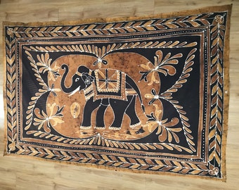 Hand Painted Elephant decorative fabric