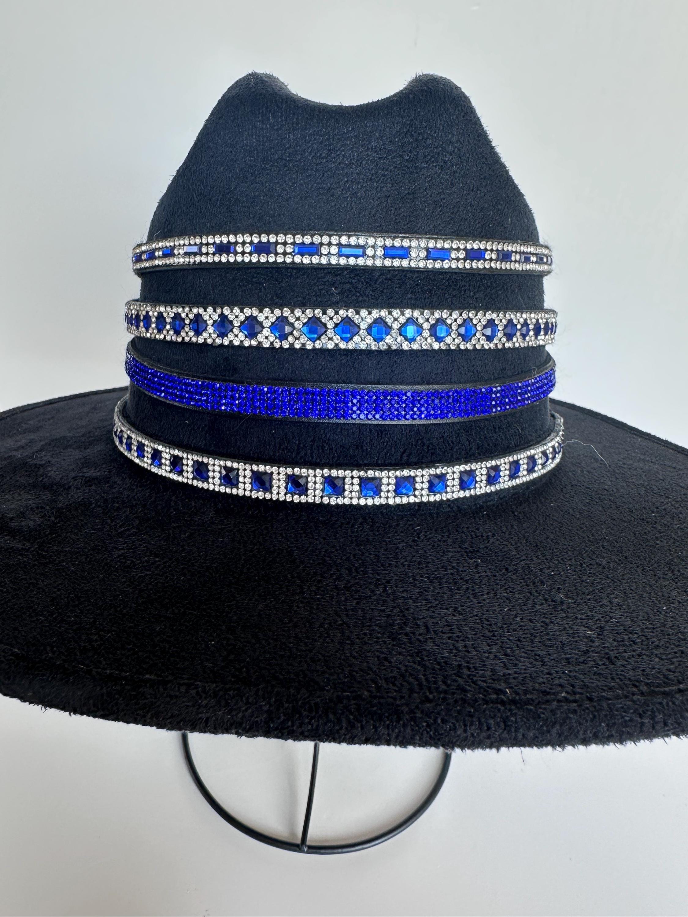 Blue Rhinestone Cowgirl Hat - Etsy
