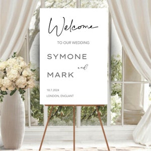 Wedding Welcome Sign, Welcome to our Wedding Poster, Script Welcome Poster