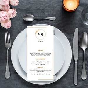 Beauty special circle menu weselne menu, szablon, nowoczesny skrypt menu weselnego menu kolacji natychmiastowe pobranie
