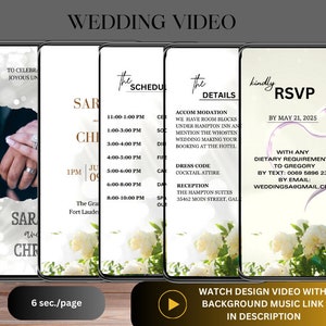 wedding video invitation digital eCard invitation With Music, Animated Card, Editable Electronic Invitation, Wedding E-invite