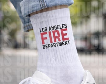 9-1-1 | LAFD White Crew Socks | 9-1-1 Inspired