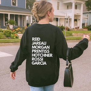 Criminal Minds BAU Names Sweater | Criminal Minds Inspired
