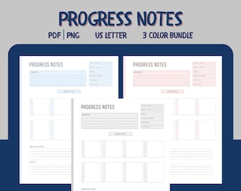 Therapist Client Progress Note Template: Counseling Documentation (3 PDF)
