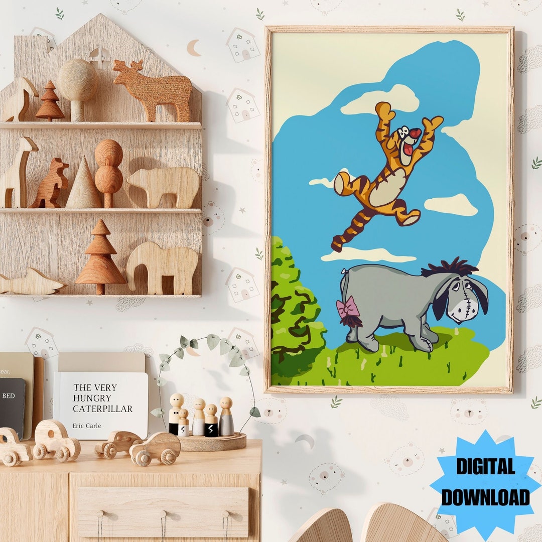 Nursery Wall Art Winnie the Pooh Printable, and Tigger Too / PDF&JPEG