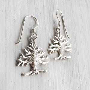 Tree of Life earrings, 925 Sterling Silver tree of life Jewelry, Silver earrings, Gift For Her, Silver Jewellery Gift, women&#39;s Jewelry