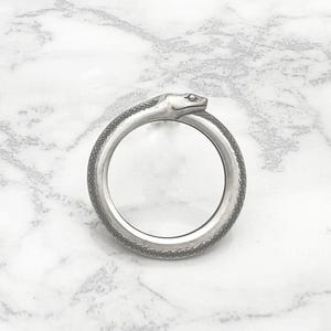 Bague serpent en argent 925, bague serpent Ouroboros pour homme en argent, bague serpent en argent, bague serpent unique pour femme, cadeau bohème pour elle, bague unisexe