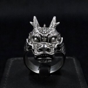 Dragon Handmade Silver Ring, Dragon Head Silver Men Jewelry, Dragon 935 Sterling Silver Men Ring, Dragon Jewelry, Mythology Gift For Him