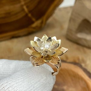Lotus Ring - Handmade 925 Sterling Silver Lotus Ring - Lotus Flower Ring - Gift for her - Promise Ring - Flower Ring - Lotus Flower Jewelry