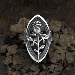 925 Sterling Silver Rose ring - Unique Design Rose Ring - Gift For Her - Silver Rose Ring - Handmade Jewelry - Anniversary Gift