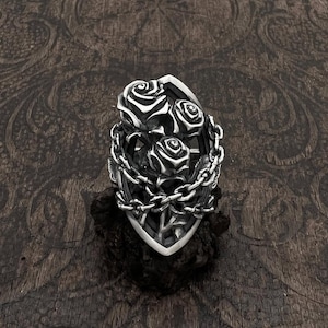 Silver Rose Ring | Rose 925 Sterling Silver Ring | Anniversary Gift | Gift for Her  | Handmade Jewelry | Womens Silver Rose Ring | Rose Ring