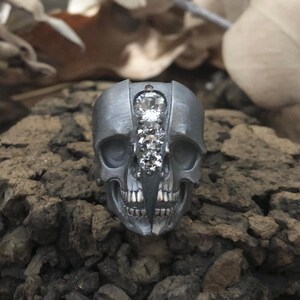 Skull 925 Sterling Silver Ring. Mens Skull Ring. Gothic Jewelry. Handmade Skull Jewelry. Biker Ring. Gift For Him. Unique Skull Silver Ring
