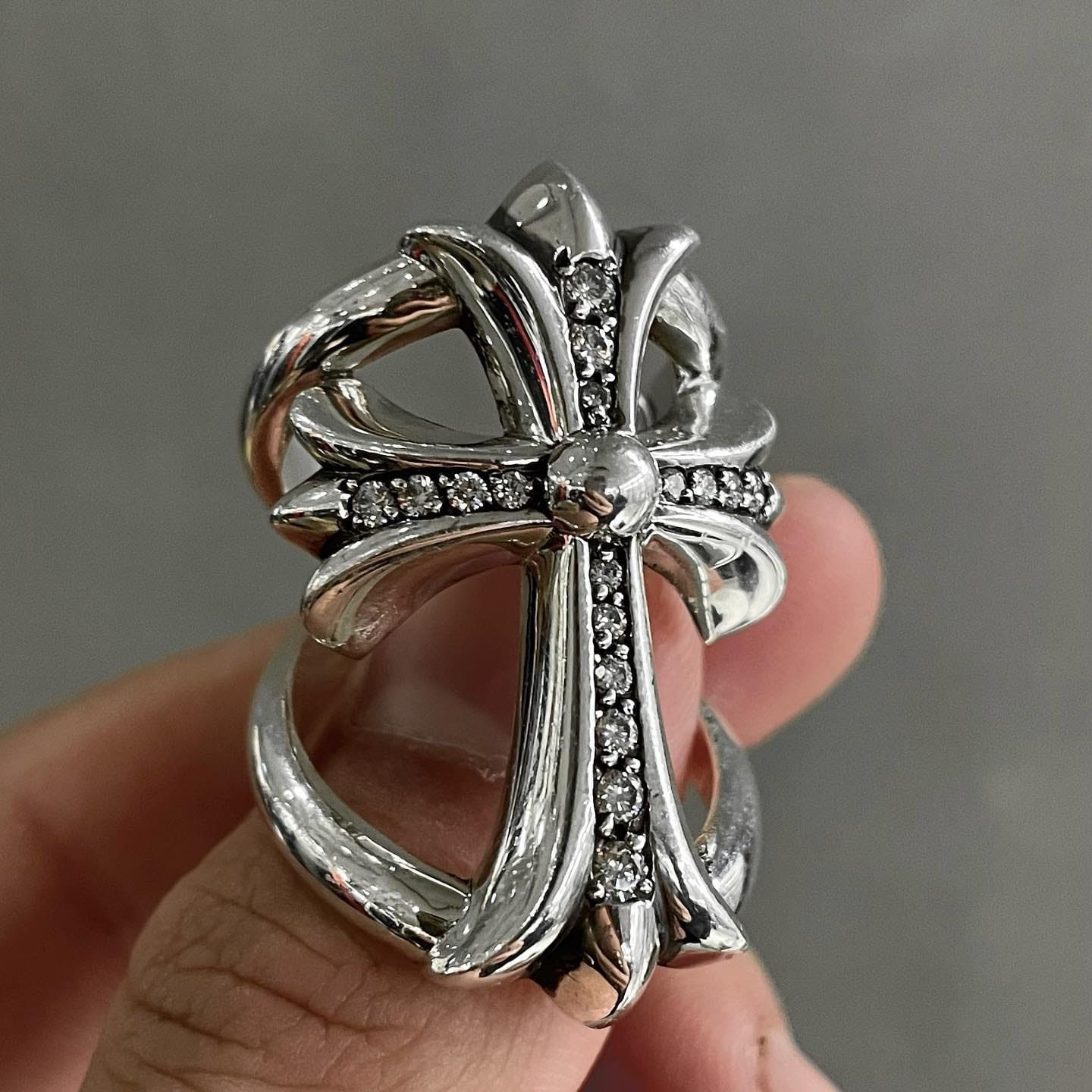 Anllo Corazones Cromados En Plata 925. Regalo De Anversaro. Anllo