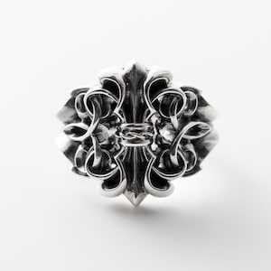 Fleur De Lis Ring, 925 Sterling Silver Fleur-De-Lys ring, French European Heraldic Lily Ring, Symbol Of Purity, Fleur-de-lis Jewelry