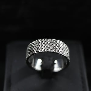 Dragon Scales Handmade Sterling Silver Men Band Ring, Dragon Scale Wedding Ring, Dragon Scale Men Wedding Band, Gift For him, Silver Jewelry