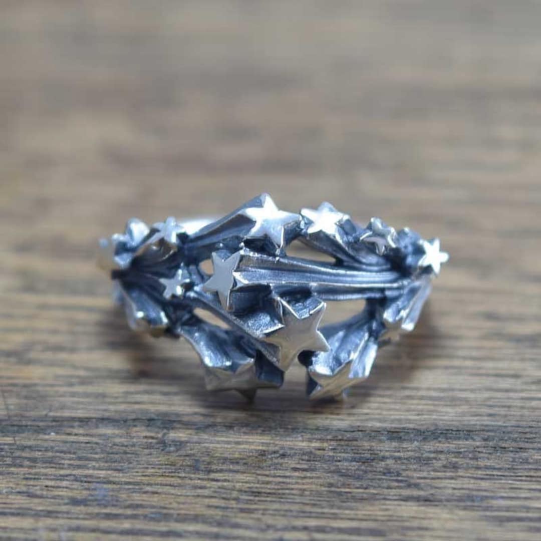 Star Rings Packing Handmade Sterling Silver Shooting Star Ring, Celestial Jewelry - Etsy