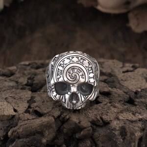 925 Sterling Silver Skull Ring - Gothic Ring - Unique Skull Ring - gift for him -Silver Skull Ring - Handmade Jewelry - Skull Rings For Mens