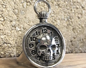 925 Sterling Silver Skull Ring - Gothic Biker Jewelry