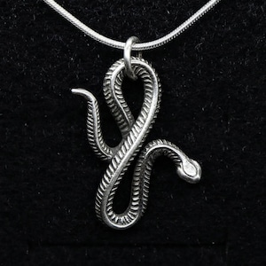 Snake 925 Sterling Silver Pendant | Snake Pendant | Snake Necklace | Snake Charm | Silver Snake Jewelry | Gift For Her/Him | Unisex Jewelry
