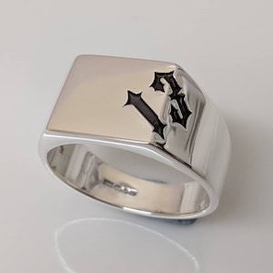 925 Sterling Silve Thirteen Ring, XIII Ring, 13 Ring Lucky Number Ring, Mens Thirteen Ring, Unisex Ring Jewelry, Biker Ring, 13 Band Ring