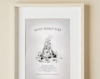 Holy Spirit Sr. Miriam | Printable up to 16x20 | Catholic Wall Art | Religious Art Decor | Boy Confirmation Gift | Girl Confirmation Gift