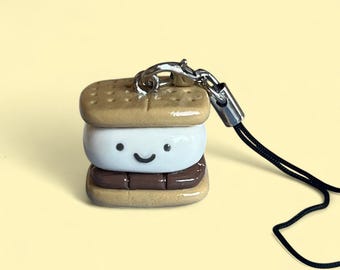 S'mores Polymer Clay Keychain