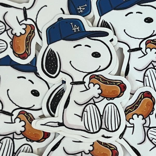 LA Dodgers Snoopy Sticker
