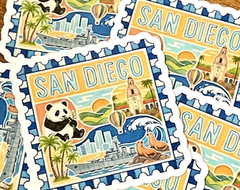 San Diego Stamp Sticker