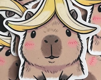 Capybara Banana Sticker