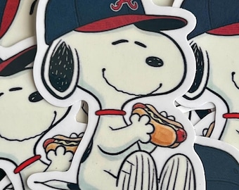Atlanta Braves Snoopy Sticker