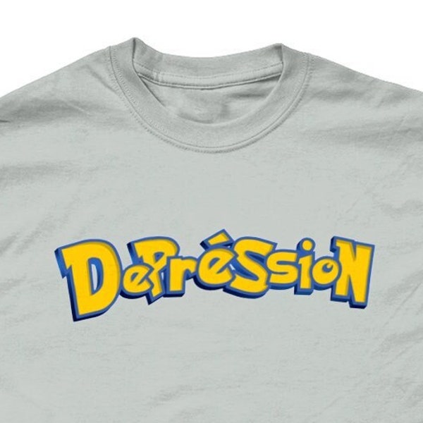 Dépression Pokémon Logo Parodie Tee