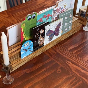 Deluxe Two-Tier Tabletop Greeting Card Display Stand | Double-Sided Card Holder for Valentines, Weddings, Birthdays & Special Events