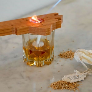 Cocktailraucher von North Carolina Oak mit einer Auswahl an Holzchip-Aromen | Geschenk für Ihn | Bourbonen Räuchermann | Trauzeugen Geschenk | Whisky-Raucher