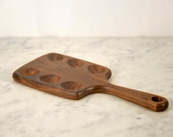 Handmade Wooden Deviled Egg Tray: Rustic Charcuterie Board, Party & Holiday Serving