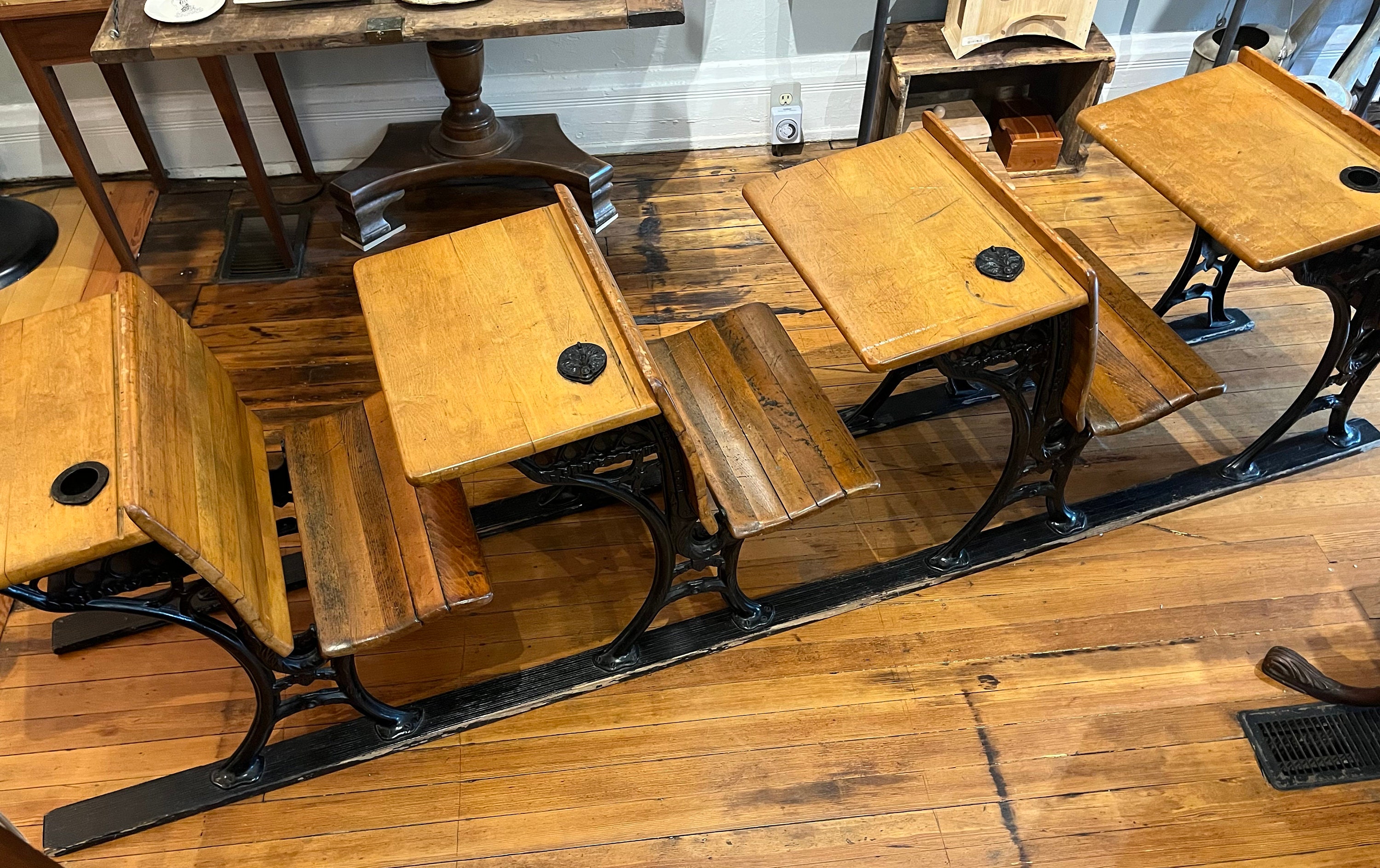 Old fashioned school desk and chair sales