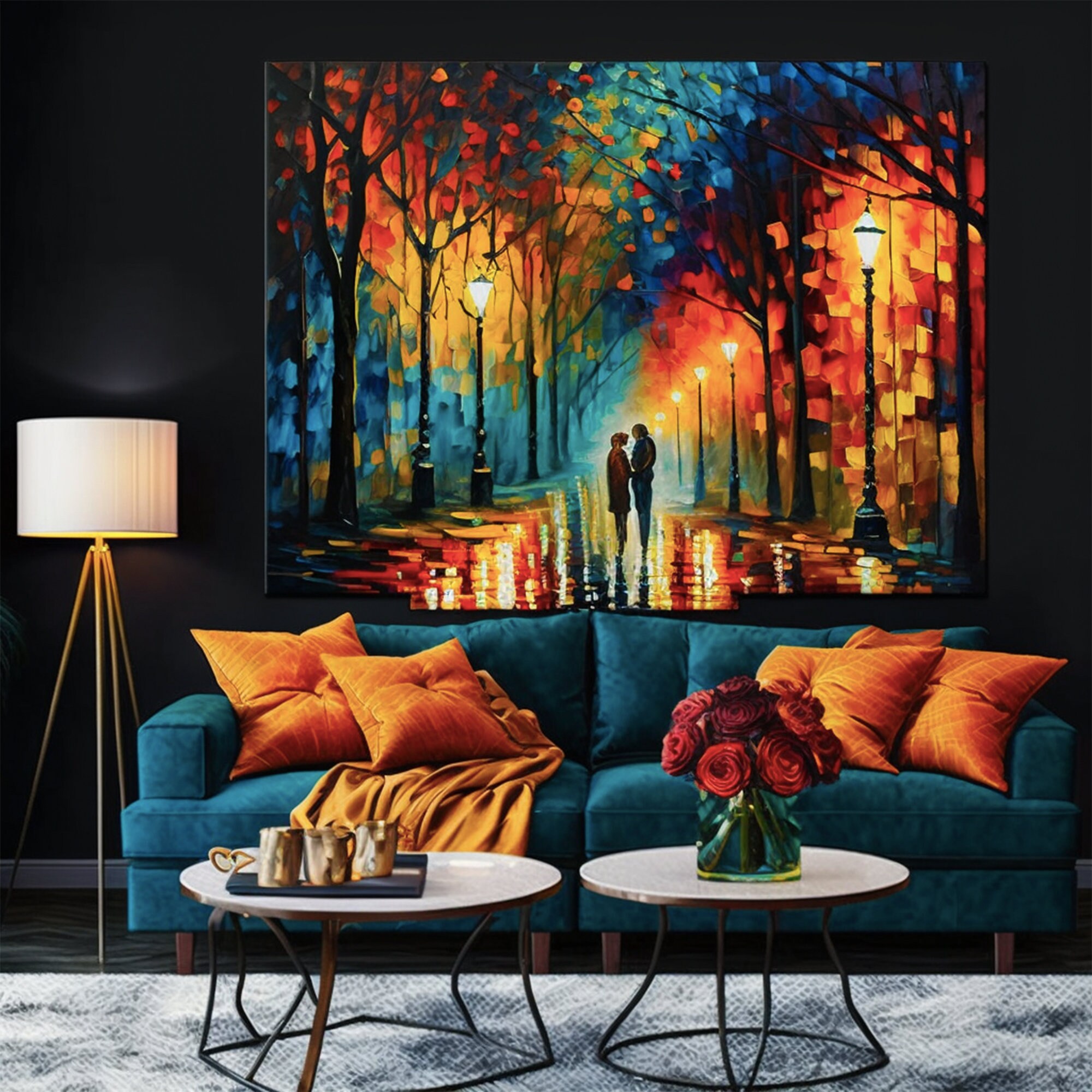 Eternal Love A Romantic Living Room Canvas Artwork Etsy