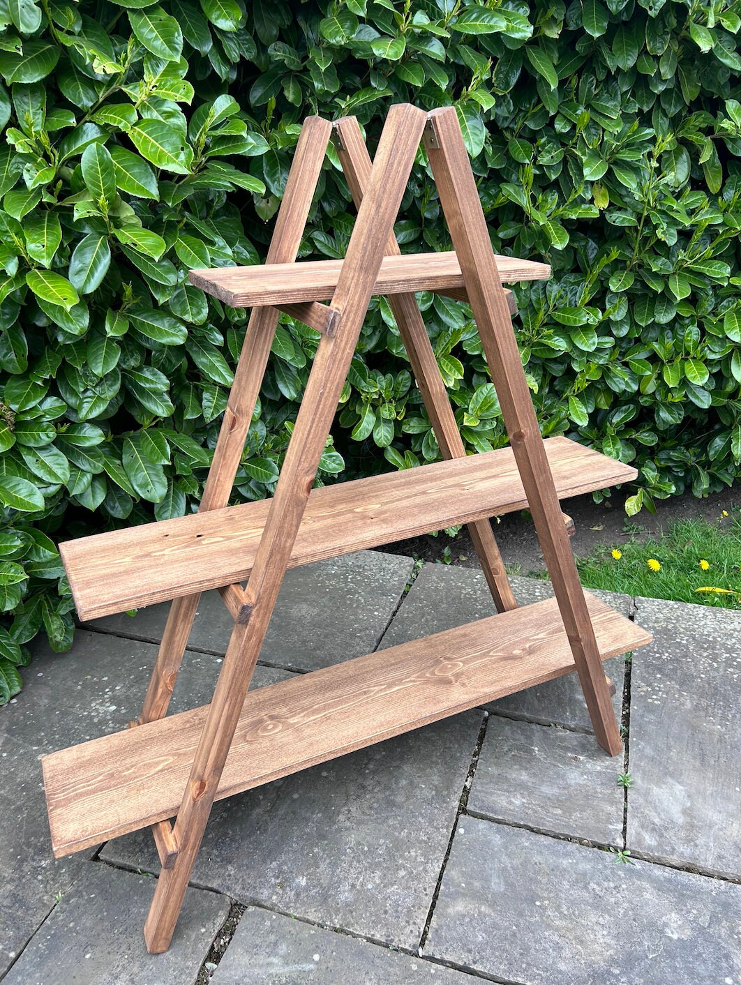 RUSTIC LADDER SHELF Bookcase Shelving Unit Portable Etsy UK