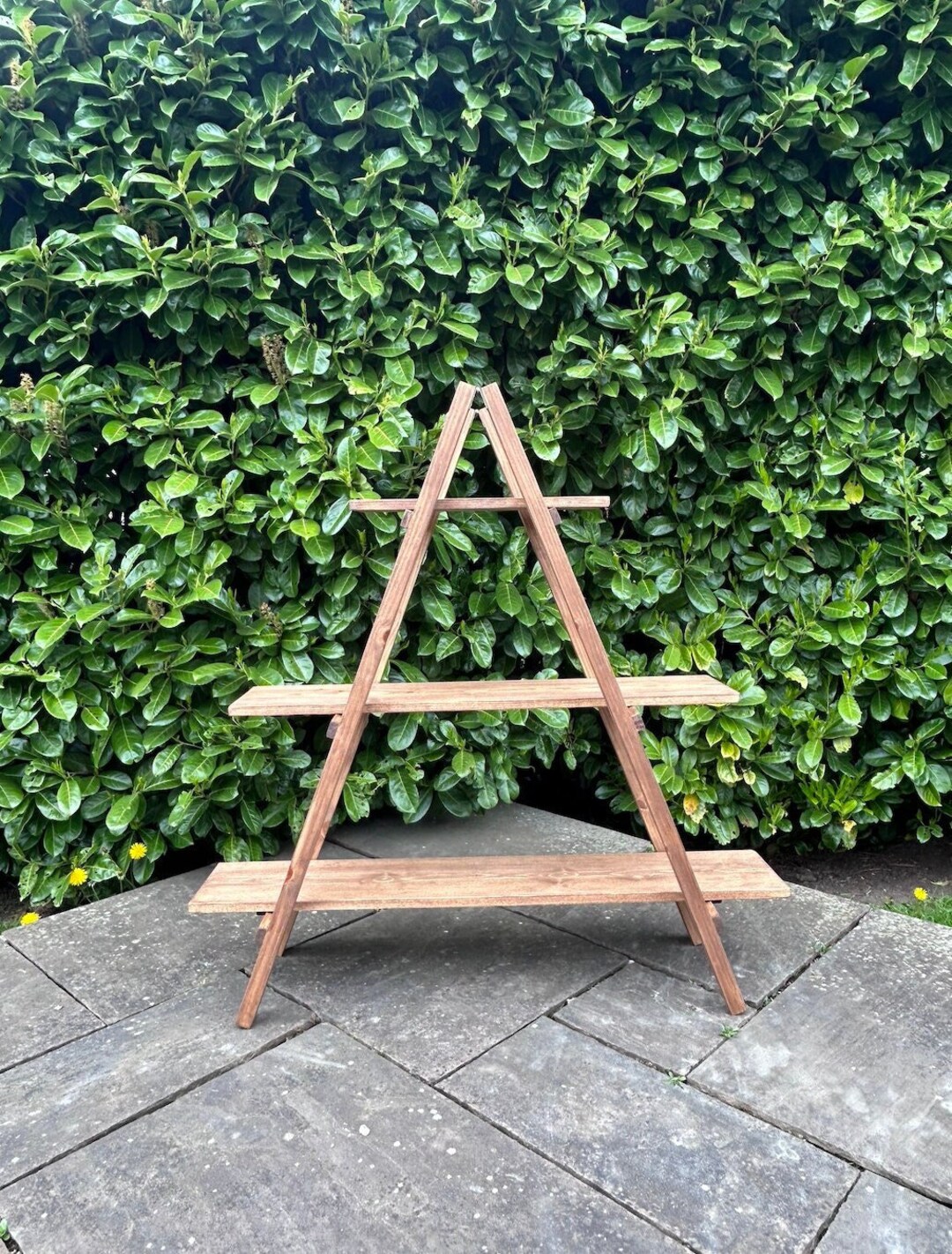 RUSTIC LADDER SHELF Bookcase Shelving Unit Portable Display Great for