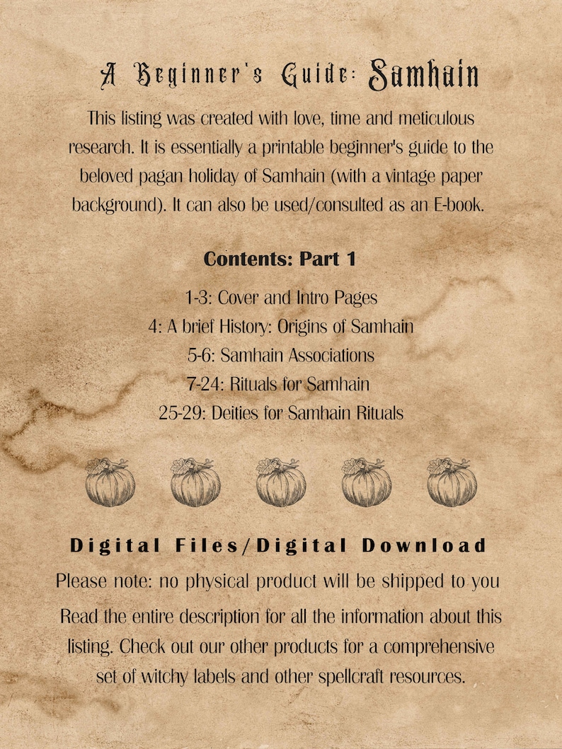 Printable Beginner's Guide to Samhain Part 1 | Pagan and Witchcraft ...