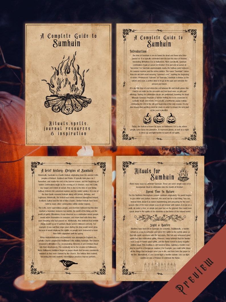 Printable Beginner's Guide to Samhain Part 1 | Pagan and Witchcraft ...