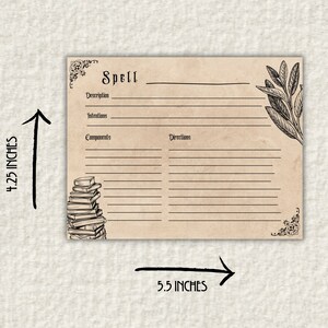 Printable Spell & Ritual Cards | Vintage Paper Texture Background ...