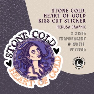 Stickers Medusa Kiss-Cut | Pierre froide, cœur d'or | 3 tailles