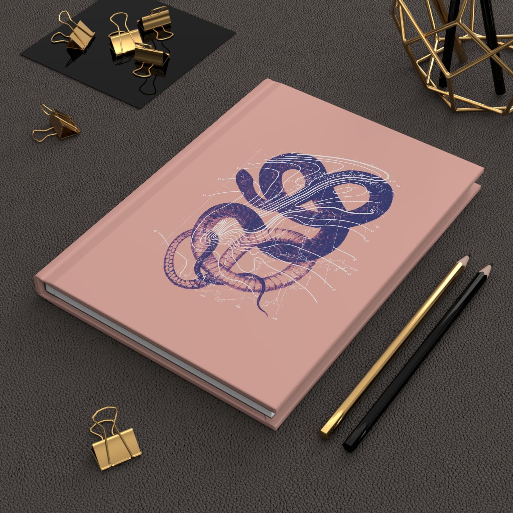 Snake Journal Snake Minimal Collage Hardcover Journal | Matte Finish | 150 Pages (75 ...
